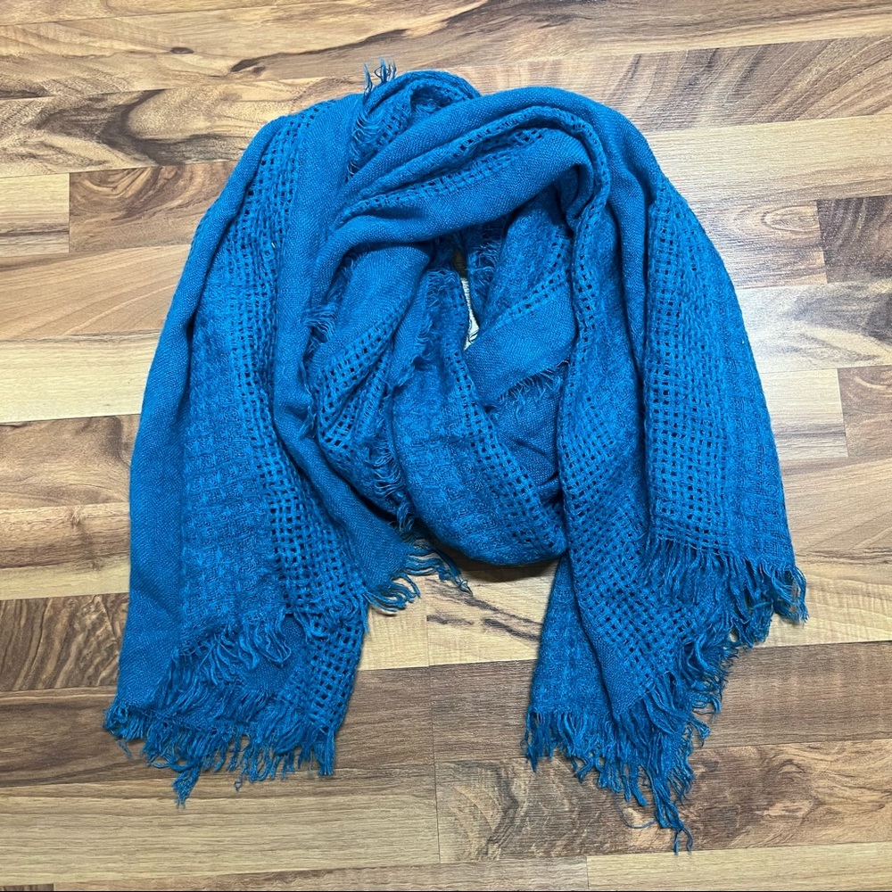 Blue shawl wrap scarf